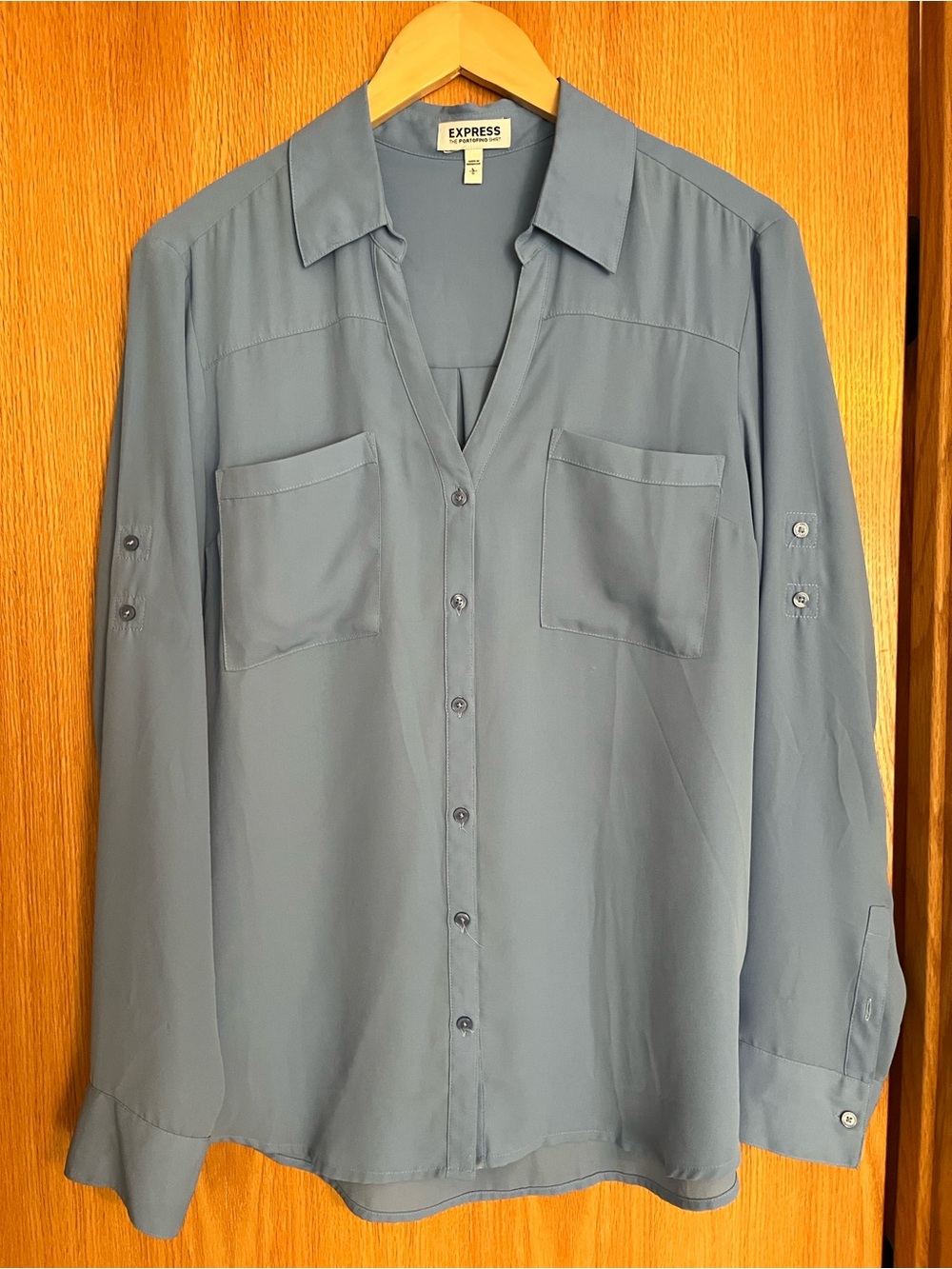 Express Slate Blue Women's The Portofino Shirt